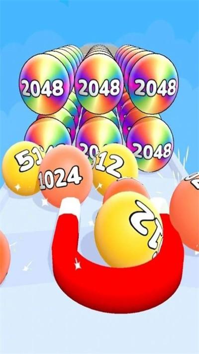 链球2048最新版(chain balls 2048)下载,链球2048,合成游戏,休闲游戏